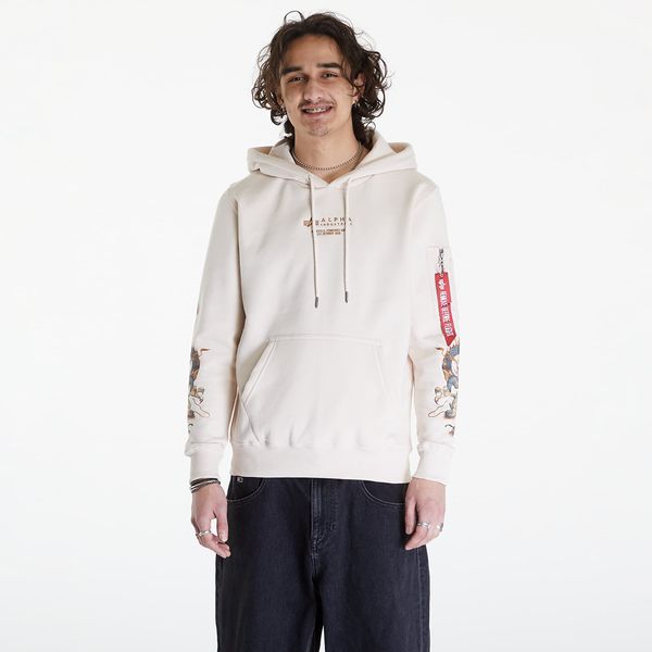 Alpha Industries Inc. Alpha Industries Dragon EMB Hoody Jet Stream White