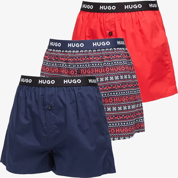 Hugo Boss Bokserice Hugo Boss Woven Boxer 3-Pack Multicolor S