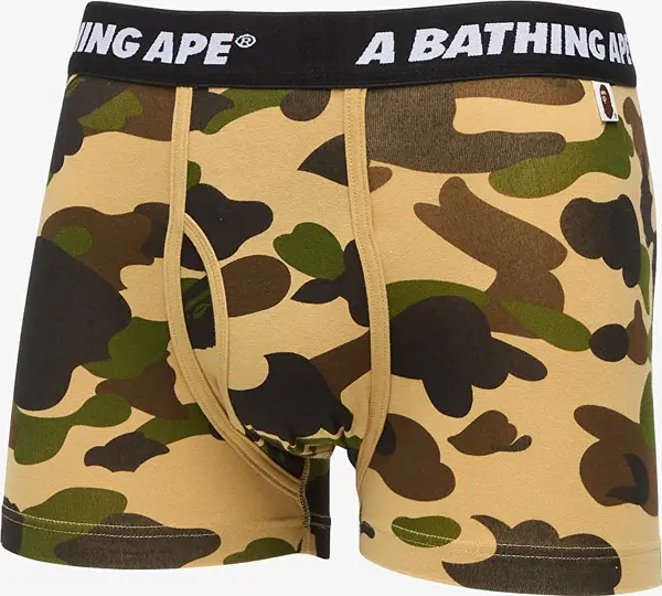 A BATHING APE Bokserji A BATHING APE 1St Camo Trunks Yellow XL