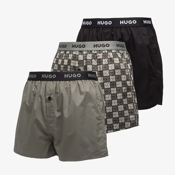 Hugo Boss Bokserji Hugo Boss Woven Boxer 3-Pack Black S