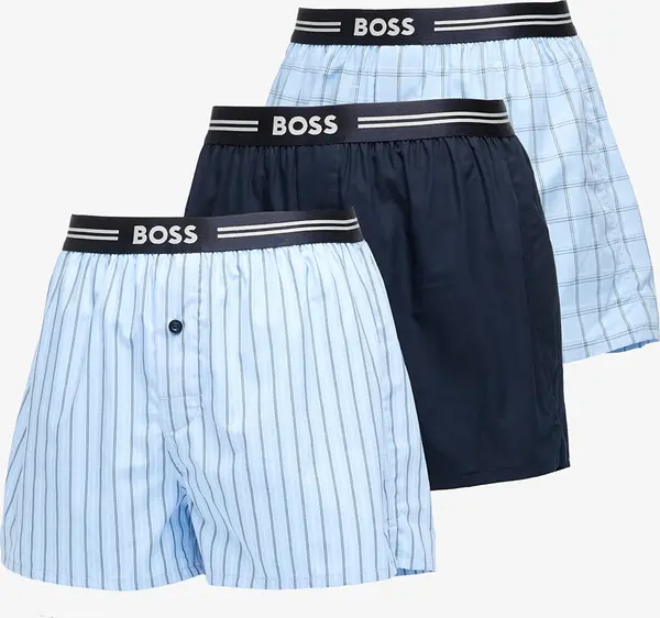 Hugo Boss Bokserji Hugo Boss Woven Boxer 3-Pack Blue S