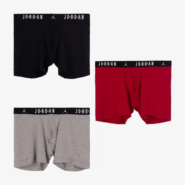 Jordan Bokserji Jordan Flight Cotton Core 3-Pack Boxer Brief Gym Red/ Black S