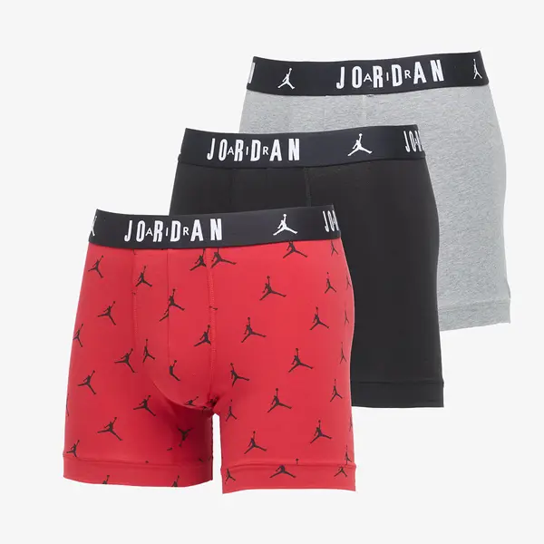 Jordan Bokserji Jordan JHM Mens Flight Cotton Essential 3-Pack Gym Red XXL