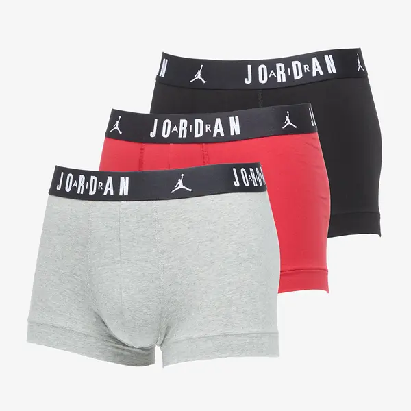 Jordan Bokserji Jordan Jhm Mens Flight Cotton Trunk 3-Pack Gym Red/ Black XL