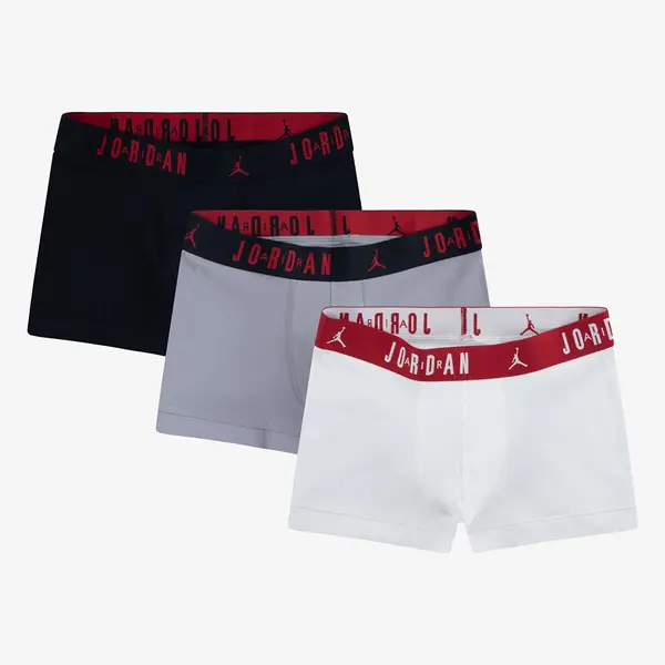 Jordan Bokserji Jordan Mens Flight Cotton 3-Pack Trunk Black/ White L