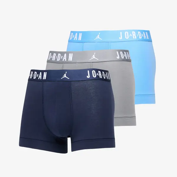 Jordan Bokserji Jordan Mens Flight Cotton Trunk 3-Pack University Blue S