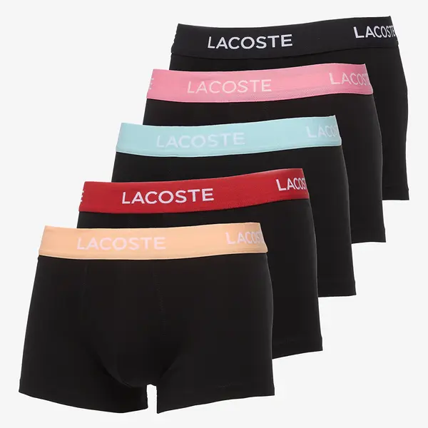 LACOSTE Bokserji LACOSTE 5 Pack Trunk Black/ Ledge-Reseda-Pastille Mint-Lighthouse Red-Black XXL