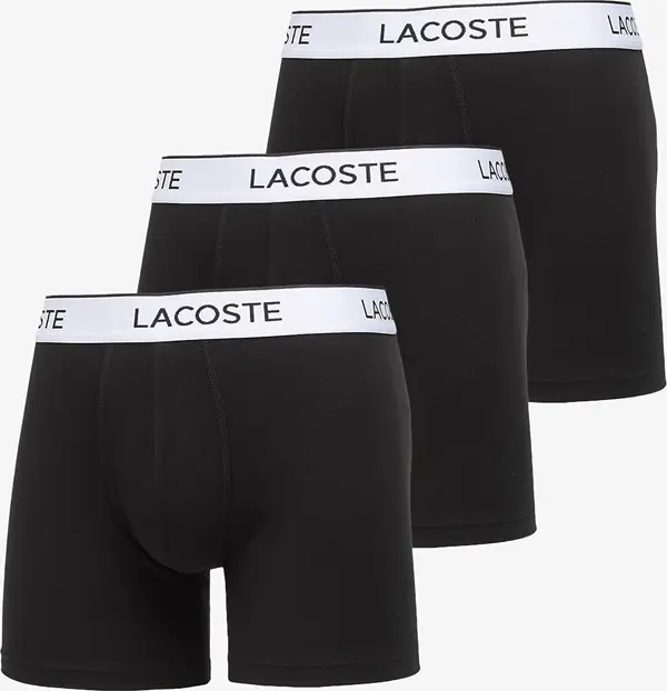 LACOSTE Bokserji LACOSTE Boxer Brief 3-Pack Black L