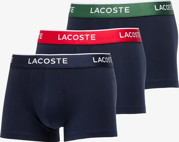 LACOSTE Bokserji LACOSTE Trunk 3-Pack Navy Blue/ Green/ Red/ Navy XL