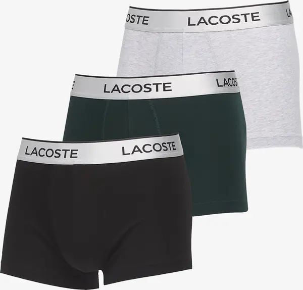 LACOSTE Bokserji LACOSTE Trunks Underwear Silver Chine/ Sinople-Black M