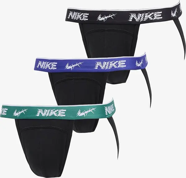 Nike Bokserji Nike DRI-FIT Everyday Cotton Stretch Jock Strap 3-Pack Black XL