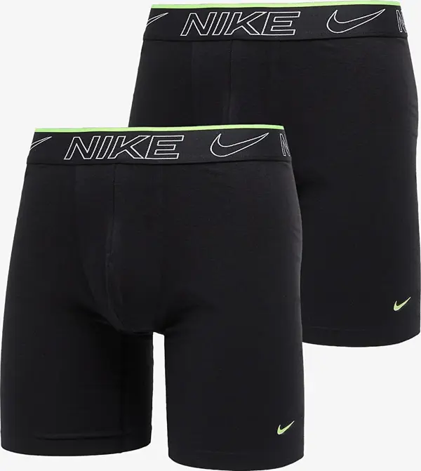 Nike Bokserji Nike Elite Cotton Stretch Long Boxer Brief 2-Pack Black S