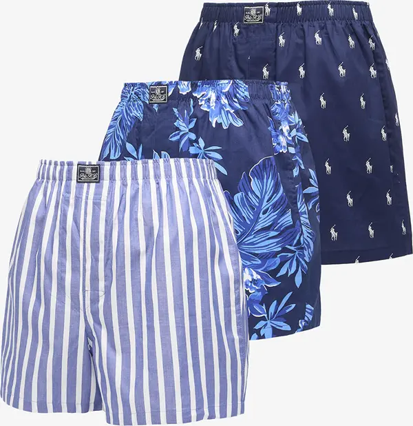 Ralph Lauren Bokserji Ralph Lauren Open Boxer-3 Pack Boxer Blue L
