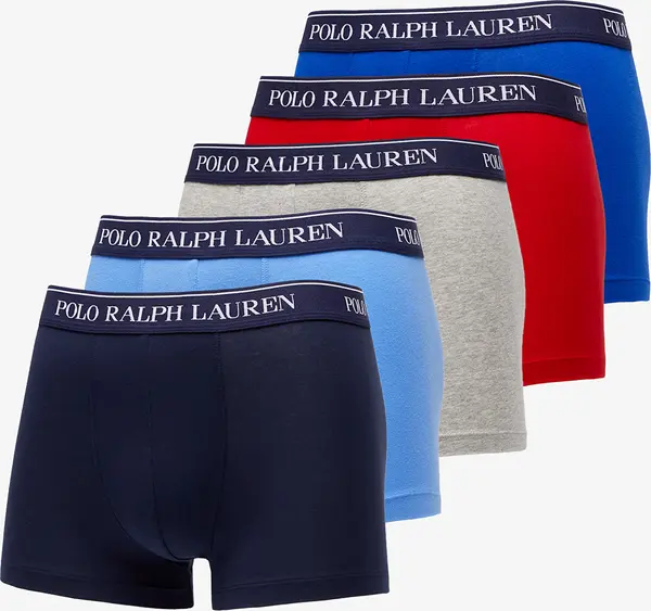Ralph Lauren Bokserji Ralph Lauren Stretch Cotton Classic Trunk 5-Pack Red/ Grey/ Royal Game/ Blue/ Navy L