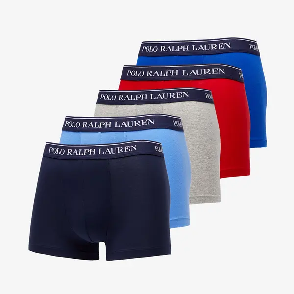 Ralph Lauren Bokserji Ralph Lauren Stretch Cotton Classic Trunk 5-Pack Red/ Grey/ Royal Game/ Blue/ Navy XL