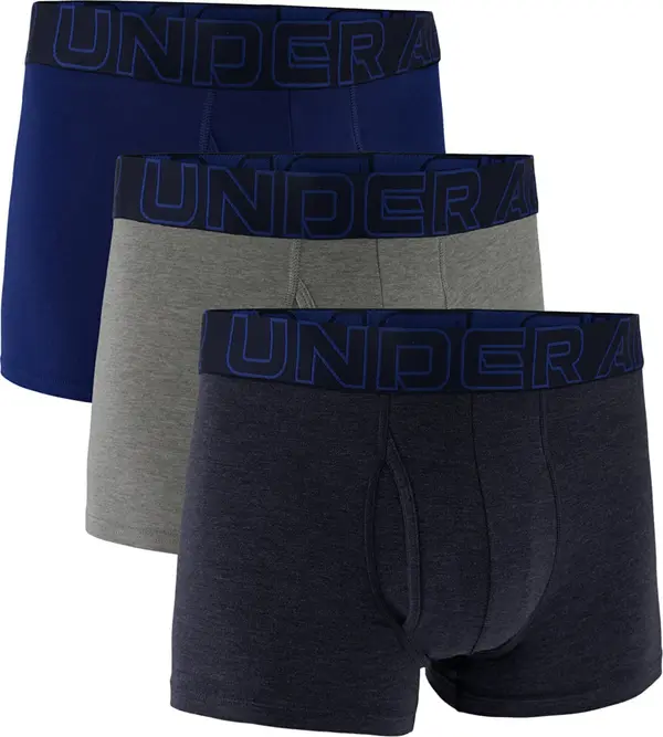 Under Armour Bokserji Under Armour M Perf Cotton 3in 3-Pack Navy XL