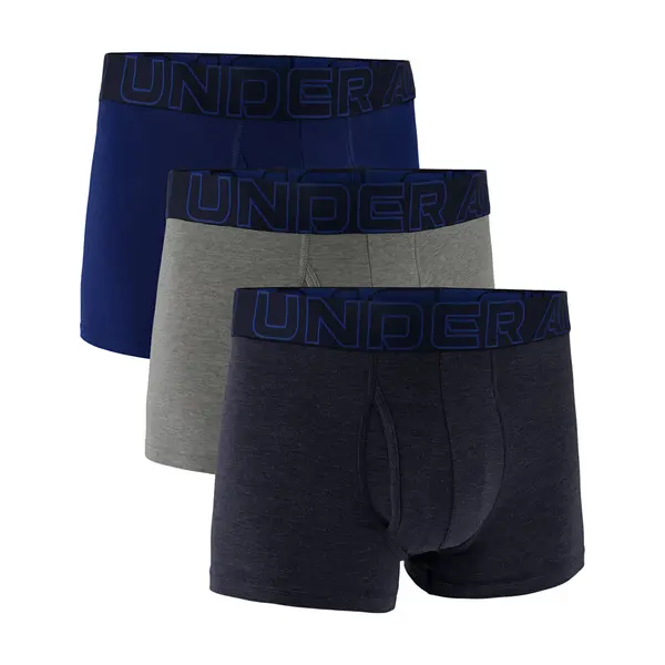 Under Armour Bokserji Under Armour M Perf Cotton 3in 3-Pack Navy XXXL