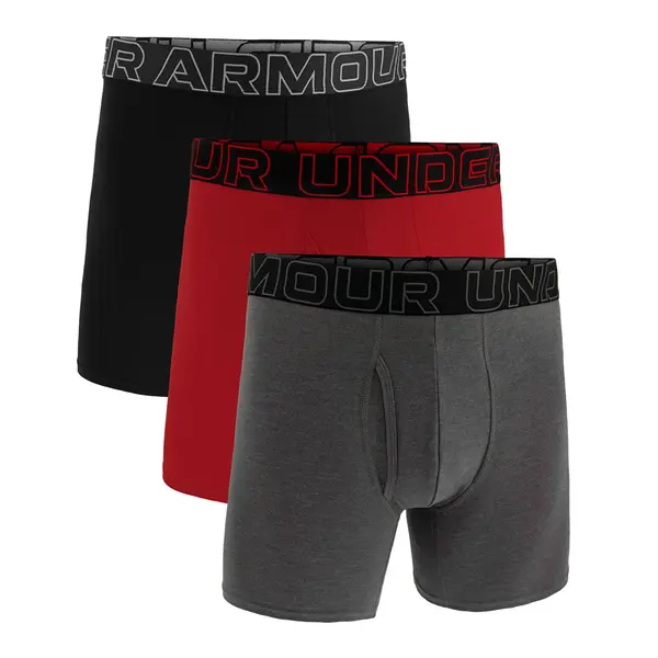 Under Armour Bokserji Under Armour M Perf Cotton 6in 3-Pack Grey XS