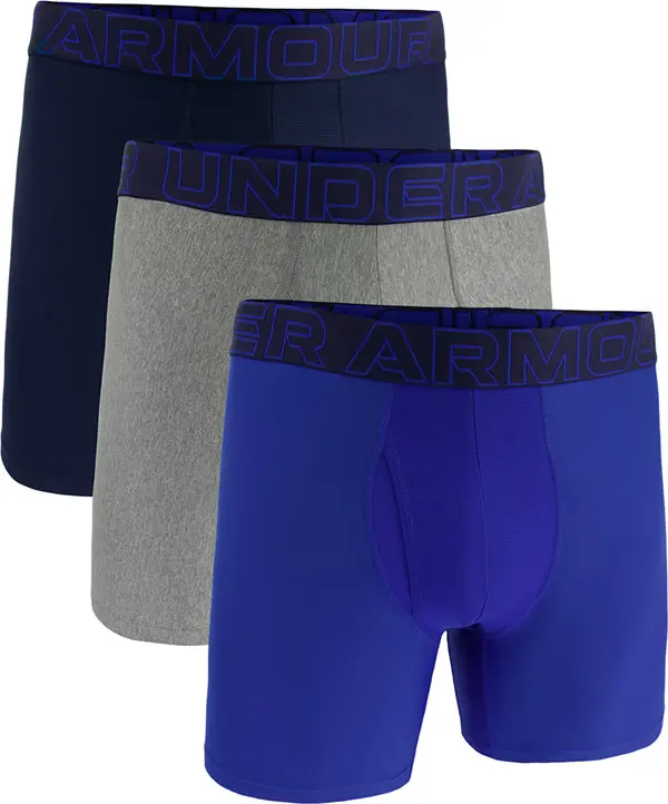 Under Armour Bokserji Under Armour M Perf Tech 6in 3-Pack Blue XXXXL