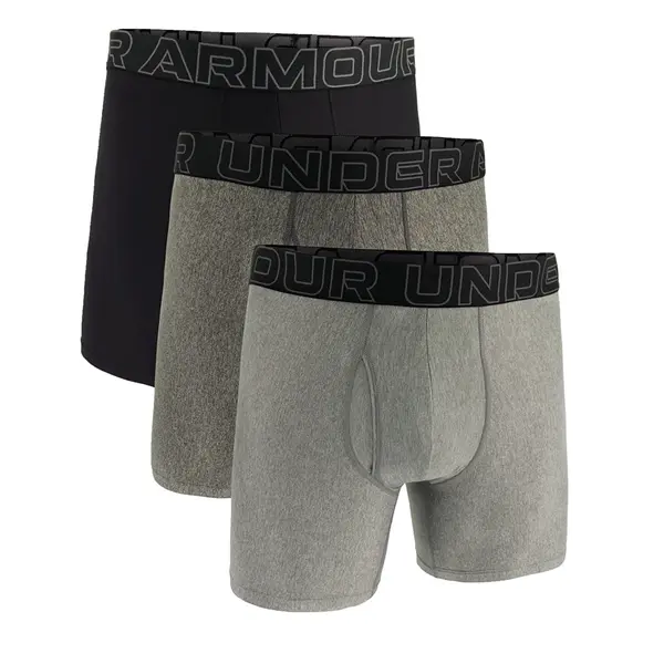 Under Armour Bokserji Under Armour M Perf Tech 6in 3-Pack Grey S