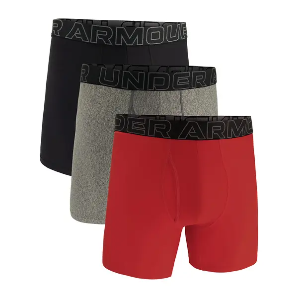 Under Armour Bokserji Under Armour M Perf Tech 6in 3-Pack Red S
