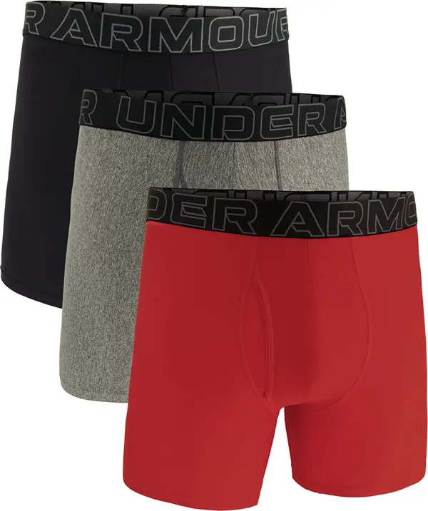 Under Armour Bokserji Under Armour M Perf Tech 6in 3-Pack Red XXXXL