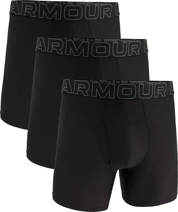 Under Armour Bokserji Under Armour M Perf Tech Mesh 6in 3-Pack Black XL