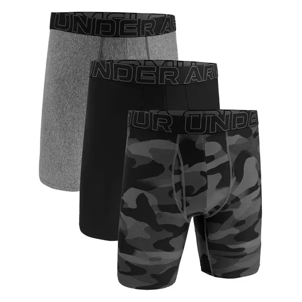 Under Armour Bokserji Under Armour M Perf Tech Nov 9in 3-Pack Black S