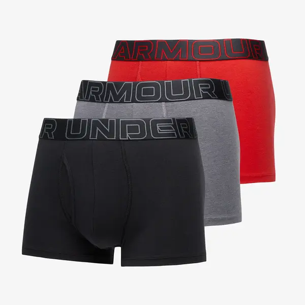 Under Armour Bokserji Under Armour M Performance Cotton 3in 3-Pack Grey XL