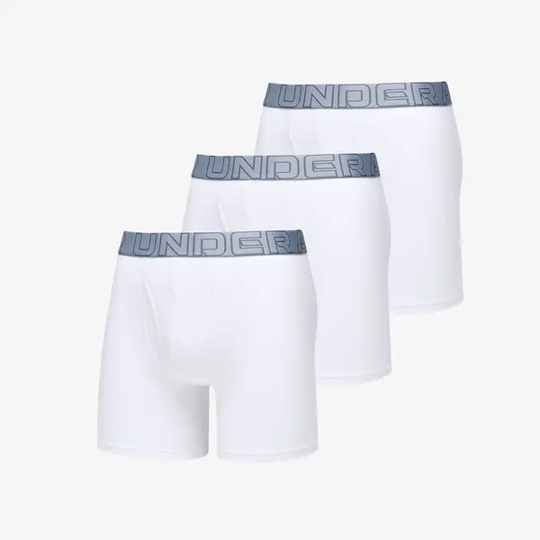 Under Armour Bokserji Under Armour Performance Cotton 6in 3-Pack White S