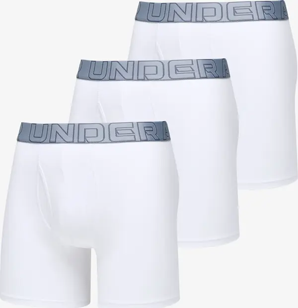Under Armour Bokserji Under Armour Performance Cotton 6in 3-Pack White XXXL