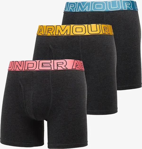 Under Armour Bokserji Under Armour Performance Cotton Solid 6in 3-Pack Black L