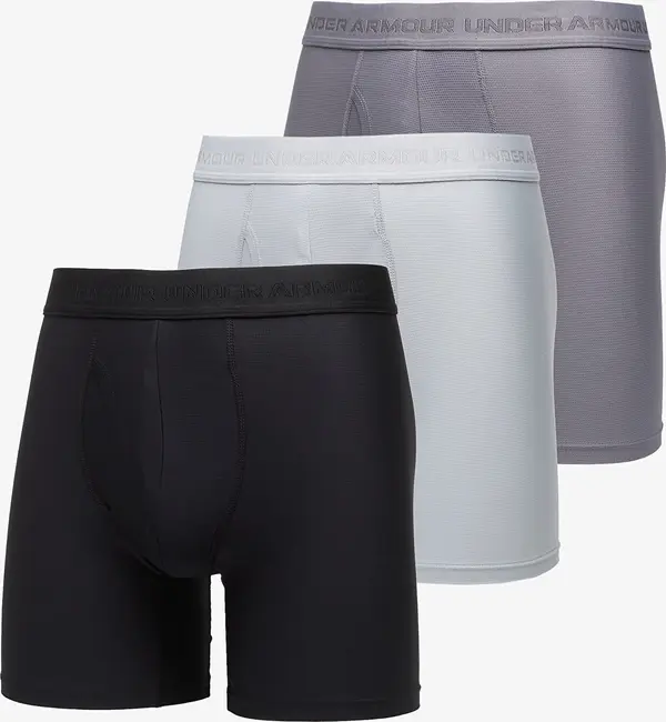 Under Armour Bokserji Under Armour Performance Tech Mesh Mod 6in 3-Pack Gray XL