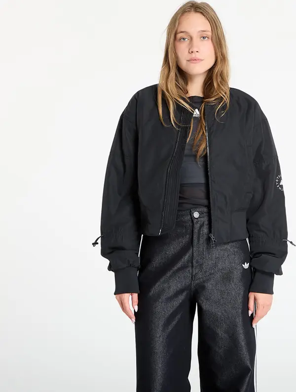 adidas Performance Bomber adidas by Stella McCartney TrueNature Woven Bomber Cropped Jacket Black L