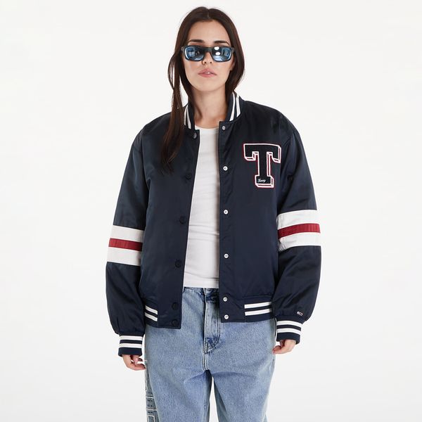 Tommy Hilfiger Bomber Tommy Jeans Satin Letterman Bomber Jacket Dark Night Navy L