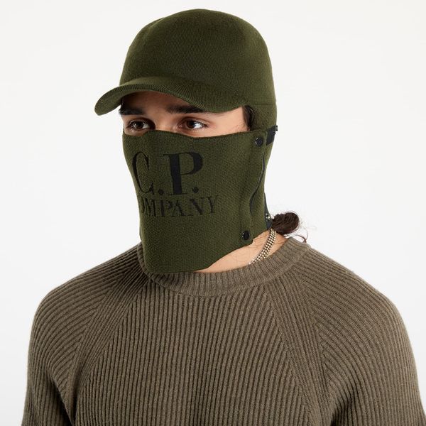 C.P. Company C.P. Company Extrafine Merino Wool Visor Neck Hat Green M