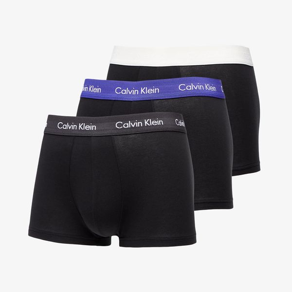 Calvin Klein Calvin Klein Cotton Stretch Classic Fit Low Rise Trunk 3-Pack Black/ Off White/ Black/ Purple L