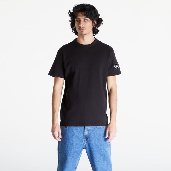 Calvin Klein Calvin Klein Jeans Badge Waffle Short Sleeve Tee Black