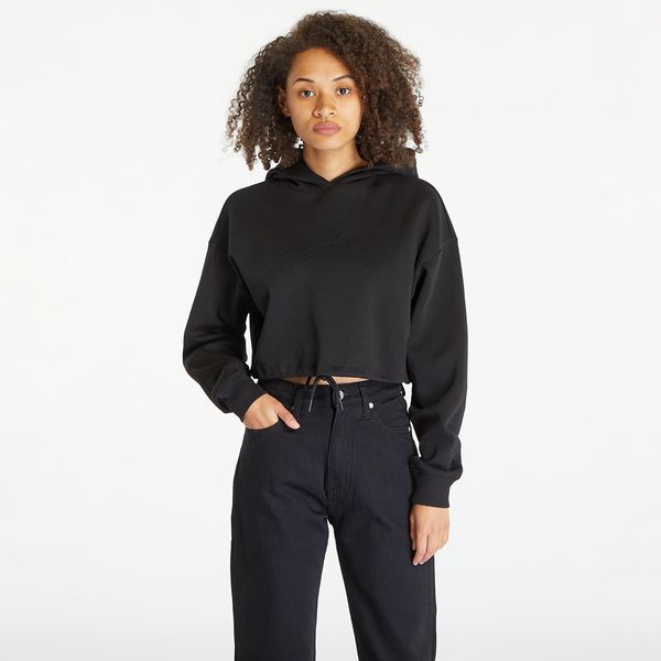 Calvin Klein Calvin Klein Jeans Cropped Embossed Logo Hoodie Black