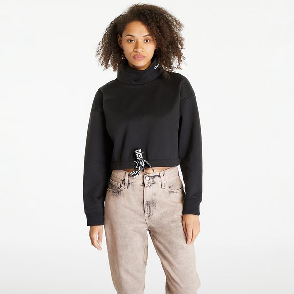 Calvin Klein Calvin Klein Jeans Cropped Logo Tape Sweatshirt Black
