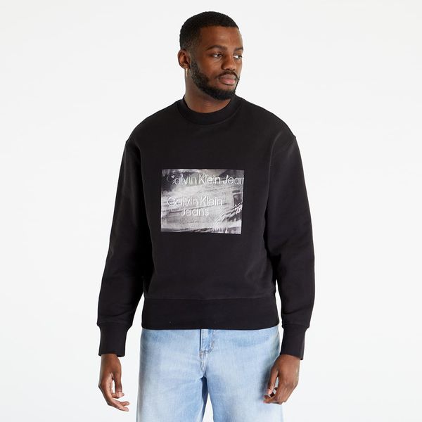 Calvin Klein Calvin Klein Jeans Motion Blur Photopri Sweatshirt Black