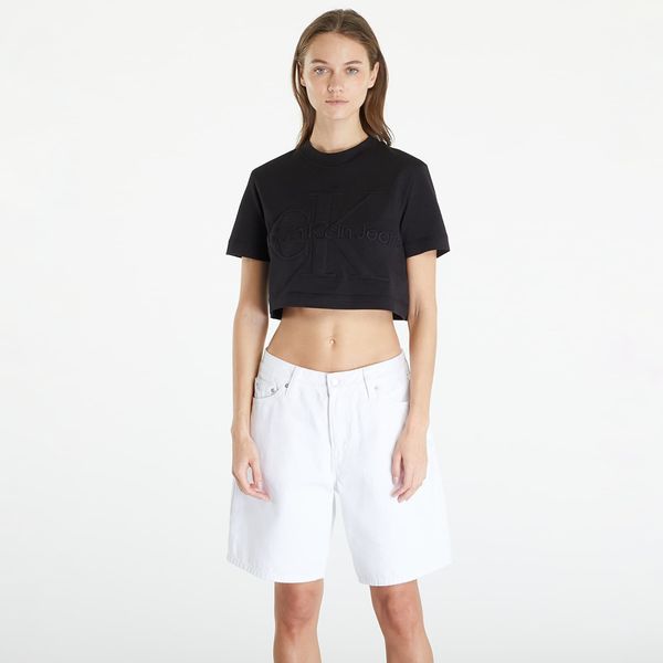 Calvin Klein Calvin Klein Jeans Premium Monologo Cropped T-Shirt Black