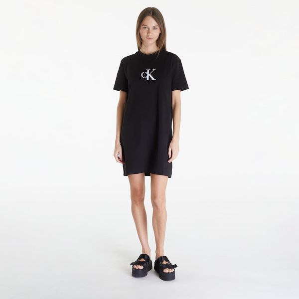 Calvin Klein Calvin Klein Jeans Satin Ck T-Shirt Dress Black