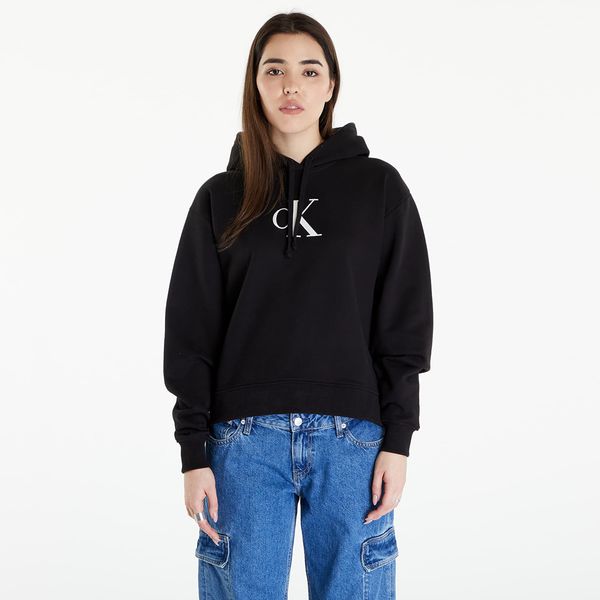 Calvin Klein Calvin Klein Jeans Satin Hoodie Black