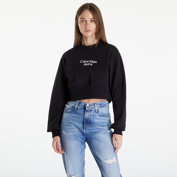 Calvin Klein Calvin Klein Jeans Stacked Institutional Sweatshirt Black