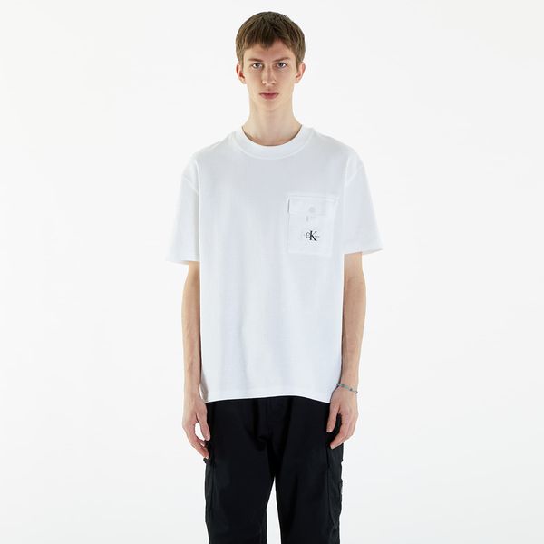 Calvin Klein Calvin Klein Jeans Texture Pocket Short Sleeve T-Shirt Bright White