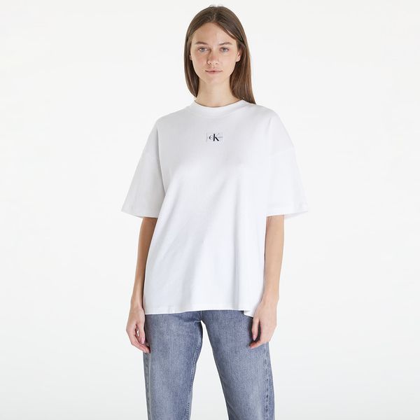 Calvin Klein Calvin Klein Jeans Woven Label Rib Short Sleeve Tee White