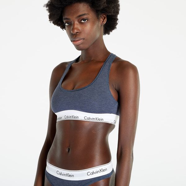 Calvin Klein Calvin Klein Modern Cotton Holiday Unlined Bralette Hemisphere Blue Heather