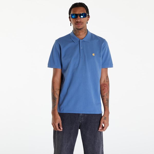 Carhartt WIP Carhartt WIP Short Sleeve Chase Pique Polo T-Shirt UNISEX Sorrent/ Gold