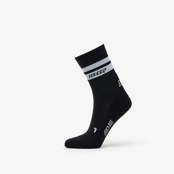 CEP CEP 80's Mid Cut Compression Socks Black/ White M